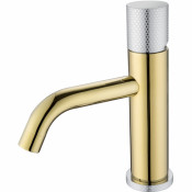 Смеситель для раковины Boheme Stick 121-GCR.2 золото/хром