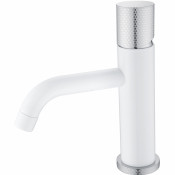 Смеситель для раковины Boheme Stick 121-WCR.2 белый/хром