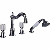 Смеситель на борт ванны Boheme Royal Cristal 396-Royal/CRST хром