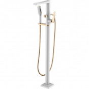 Смеситель напольный Boheme Venturo 389-W белый/золото