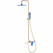 Душевая система Boheme Q 148-GUV.2 золото/синий