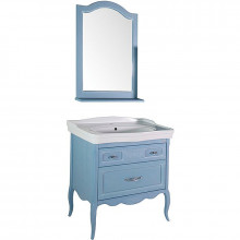 Комплект мебели для ванной ASB-Woodline Модерн 85 1124701 рошфор с белой патиной