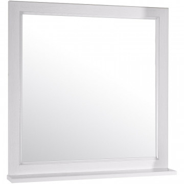 Зеркало ASB-Woodline Гранда 80 11481 белый с патиной/серебро