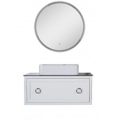 Комплект мебели для ванной ASB-Woodline Рома 100С белый