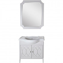 Комплект мебели для ванной ASB-Woodline Миа 85 1010601 серый