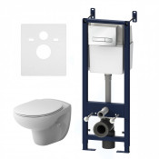 Унитаз подвесной с инсталляцией Am.Pm Sense IS30201.741700 с сиденьем микролифт и клавишей