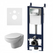 Унитаз подвесной с инсталляцией Am.Pm Sense IS30251.741700 с сиденьем микролифт и клавишей