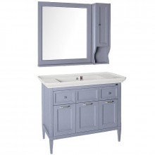 Комплект мебели для ванной ASB-Woodline Гранда 105 1148601 grigio