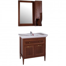 Комплект мебели для ванной ASB-Woodline Гранда 85 1148703 антикварный орех