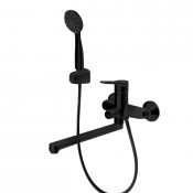 Смеситель для ванны c длинным изливом с аксессуарами Bravat Eco F6111147BM-LB