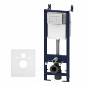 Инсталляция для унитаза Am.Pm I01270301N с белой клавишей смыва