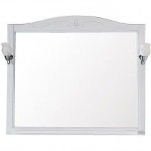 Зеркало ASB-Woodline Салерно 105 9692 белый с патиной/серебро