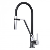 Смеситель для кухни Am.Pm Like F8013000 с гибким изливом хром/черный