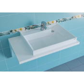 Раковина над стиральной машиной Санта Юпитер 80x50 900121 чаша справа , крыло слева белый