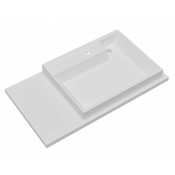 Раковина над стиральной машиной Санта Юпитер 90x50 900129 чаша справа , крыло слева белый