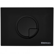 Клавиша смыва Berges Novum R5 040025 Soft Touch чёрный матовый