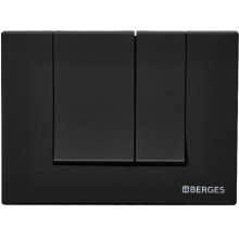 Клавиша смыва Berges Novum S5 040045 Soft Touch черный матовый