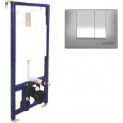 Инсталляция для унитаза Berges Novum 040242 с кнопкой S2 матовый хром