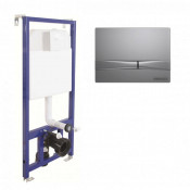 Инсталляция для унитаза Berges Novum 040252 кнопка F2 матовый хром