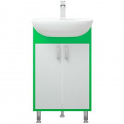 Тумба под раковину Corozo Спектр 50 SD-00000684 белый/зеленый