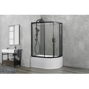 Душевой угол Royal Bath (прозрачное) левый RB8120BK-T-BL-L