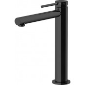 Смеситель для раковины Gattoni Circle One 9046/90NO с донным клапаном черный матовый