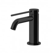 Смеситель для раковины Gattoni Circle Two 9140/91NO с донным клапаном черный матовый