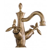 Смеситель для раковины Gattoni Timor 1830018V0br с донным клапаном бронза