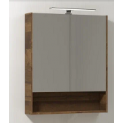 Зеркальный шкаф Vod-ok Грейс 60x80 дуб хантон тёмный