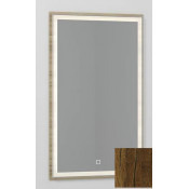 Зеркало Vod-ok Лайт 50x80 с подсветкой дуб хантон тёмный