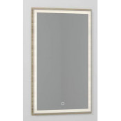 Зеркало Vod-ok Лайт 50x80 с подсветкой кокоболо натуральный