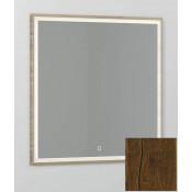 Зеркало Vod-ok Лайт 80x80 с подсветкой дуб хантон тёмный