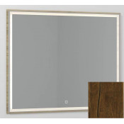 Зеркало Vod-ok Лайт 120x80 с подсветкой дуб хантон тёмный