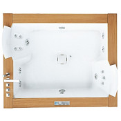 Акриловая ванна Jacuzzi Aura Plus 9F43335A 180х150 с гидромассажем тик