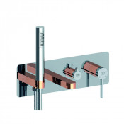 Смеситель для ванны GPD Gildo Colored MKA165-K-R хром/розовое золото