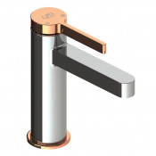 Смеситель для раковины GPD Gildo Colored MLB165-K-R хром/розовое золото