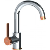 Смеситель для раковины GPD Gildo Colored MTL165-K-R хром/розовое золото