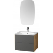 Комплект мебели для ванной Акватон Сохо 60 L дуб веллингтон/графит софт