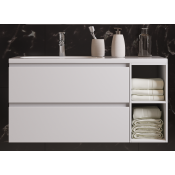 Тумба с раковиной Аллигатор Родос 90 белый глянец