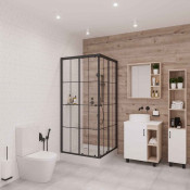 Душевой уголок  NG- 0100-14 (1000х1000х1950) низкий поддон(14см), стекло прозрачное