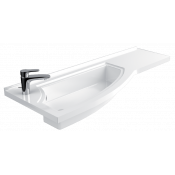 Раковина Цвет и стиль Аура 130 НФ-00006928 левая белый глянец