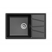 Мойка мрамор Granfest Vertex чаша с крылом 780*500 мм GF-V--780L черный