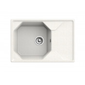 Мойка мрамор Granfest Unique чаша с крылом 740*500 GF-U-740L белый