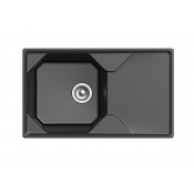 Мойка мрамор Granfest Unique чаша с крылом 840*500 GF-U-840L черный