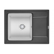 Кухонная мойка Granula Hibrid HI-65 65x50 черный/артик
