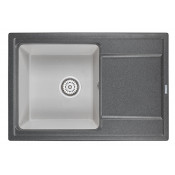 Кухонная мойка Granula Hibrid HI-74 74x50 графит/базальт