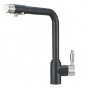 Смеситель для кухни Granula 2301sv с подключением фильтра шварц
