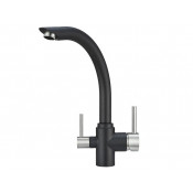 Смеситель для кухни Granula 2304bl с подключением фильтра черный