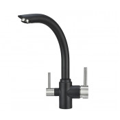 Смеситель для кухни Granula 2304sv с подключением фильтра шварц
