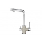 Смеситель для кухни Granula 3015bt с подключением фильтра хром/базальт